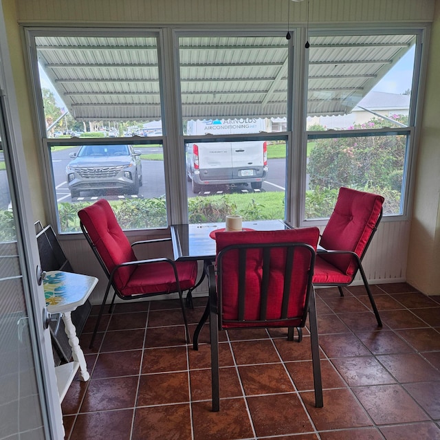 view of sunroom