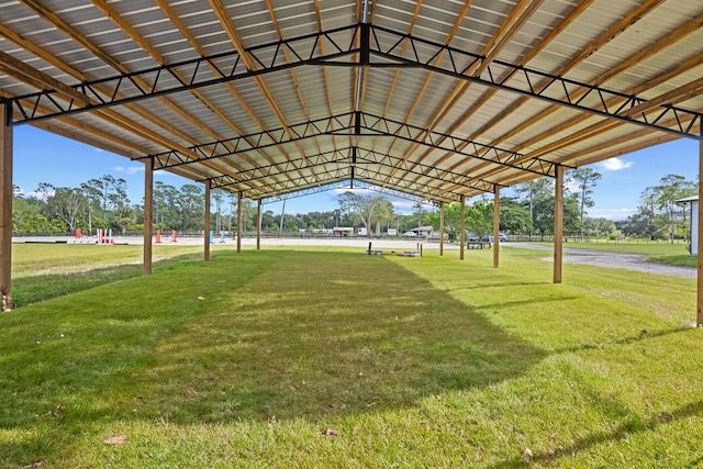 view of home's community with a lawn