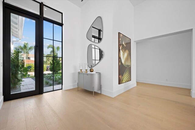 interior space featuring light wood-type flooring