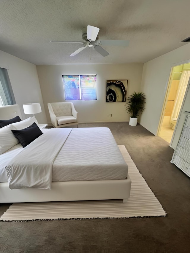 13 Lake Vista Trl Unit 205, Port Saint Lucie, FL 34952 - carpeted bedroom with a ceiling fan and connected bathroom