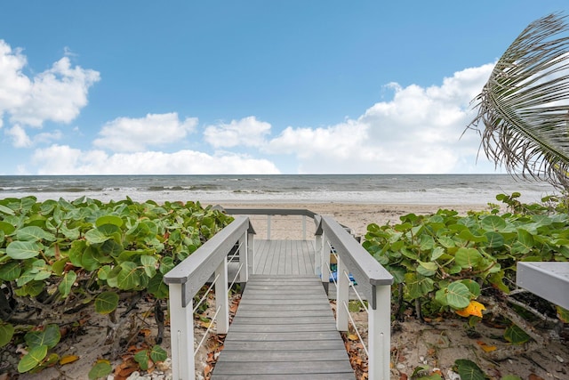 water view featuring a view of the beach