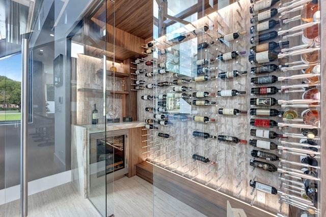 view of wine room