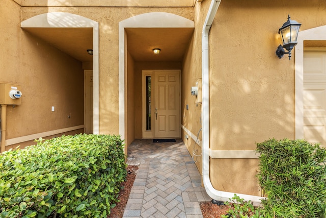 view of doorway to property