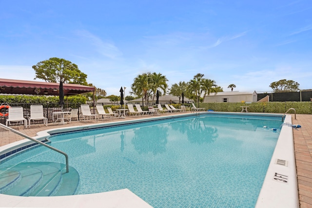 view of pool with a patio