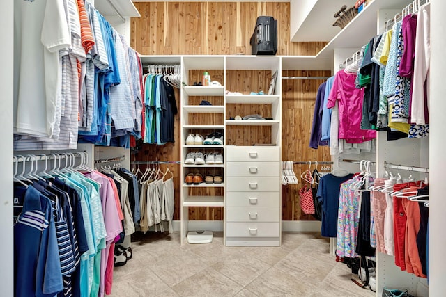 view of walk in closet