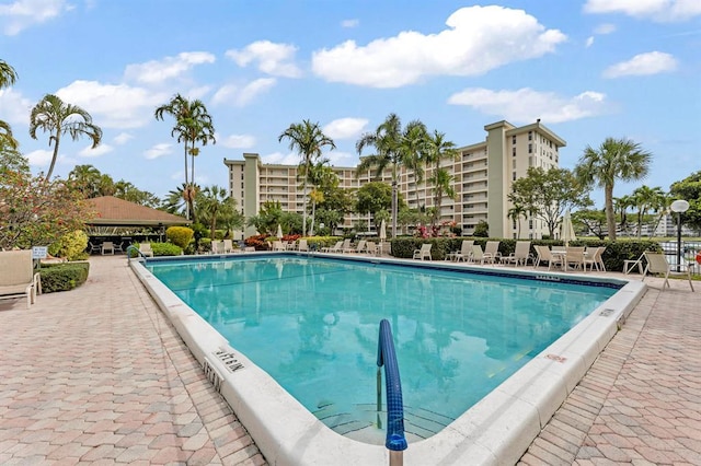 view of pool with a patio