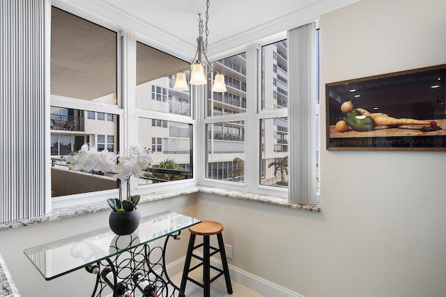 dining area featuring a healthy amount of sunlight