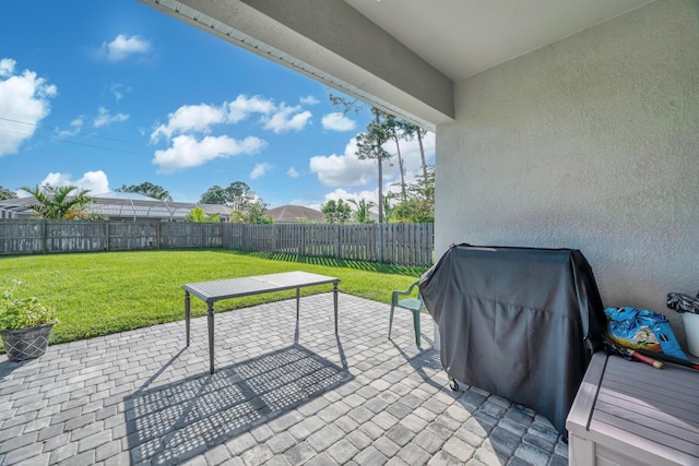 view of patio with grilling area