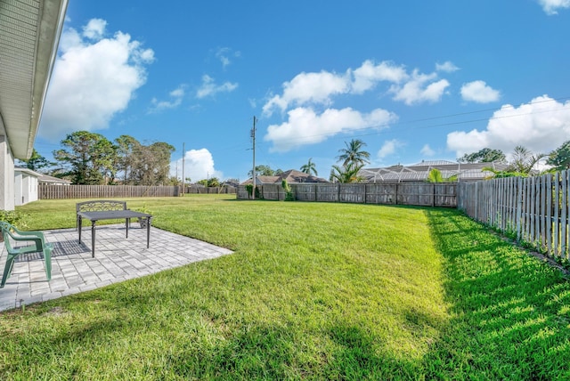 view of yard with a patio