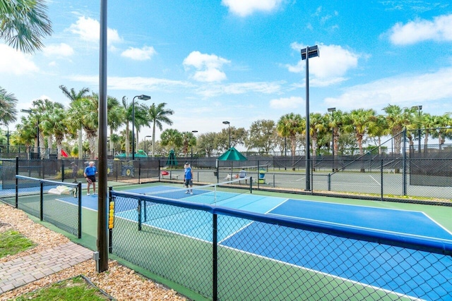 view of tennis court