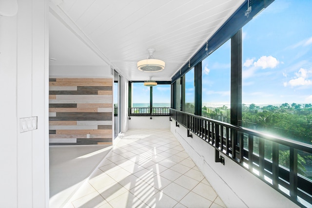 hallway featuring tile patterned floors