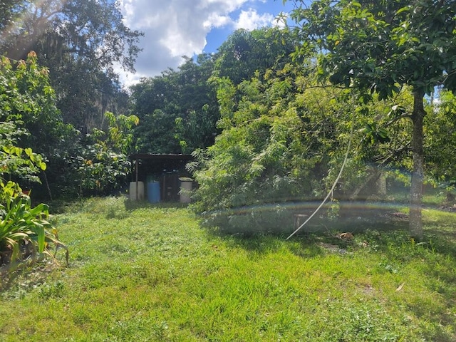 view of yard featuring a water view