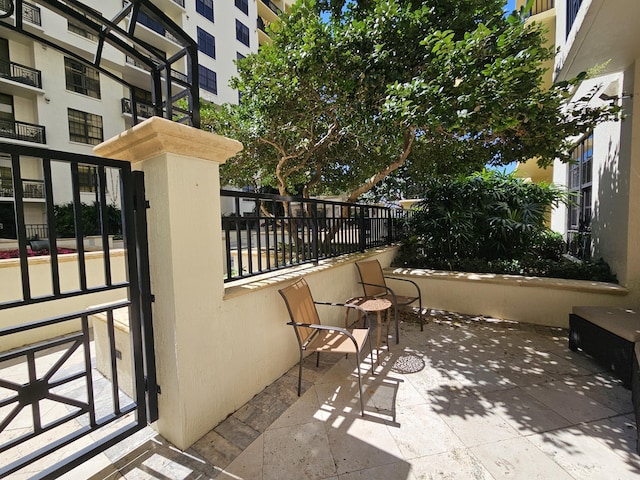 balcony featuring a patio