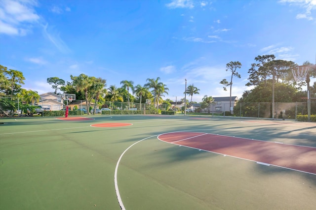 view of basketball court