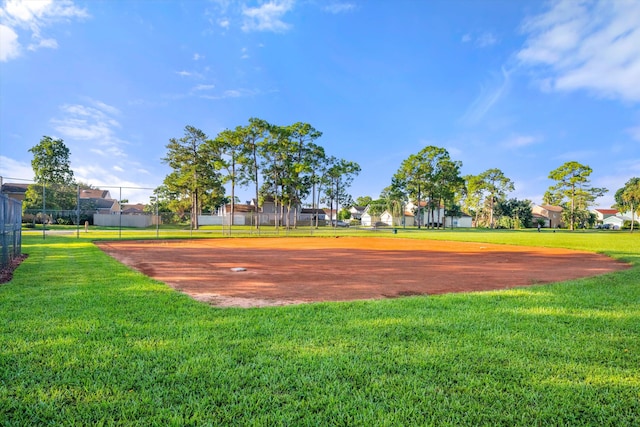 view of community with a yard