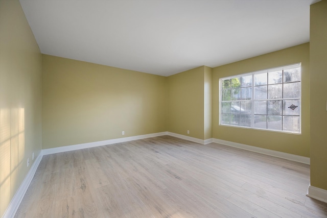 empty room featuring light wood-type flooring