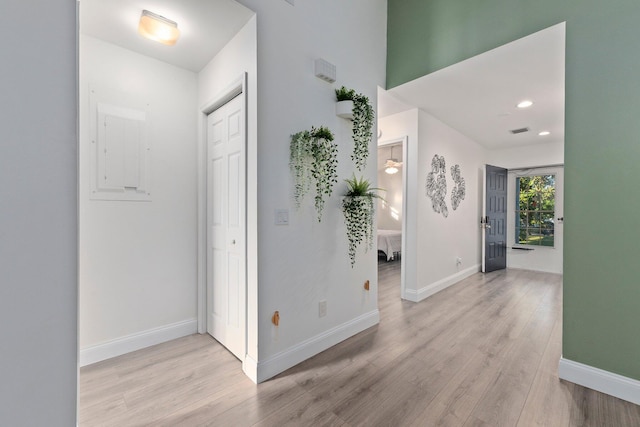 entryway featuring light hardwood / wood-style flooring