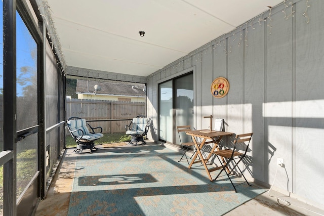 view of sunroom / solarium