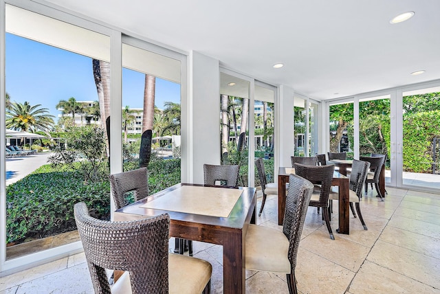 view of sunroom