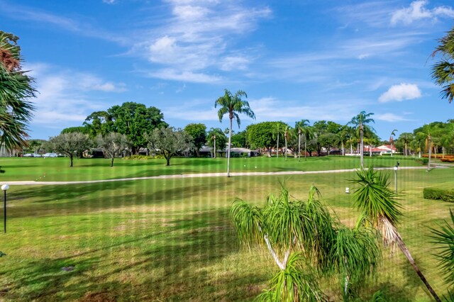 view of home's community with a lawn