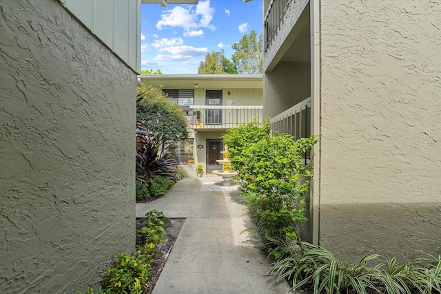 exterior space with a balcony