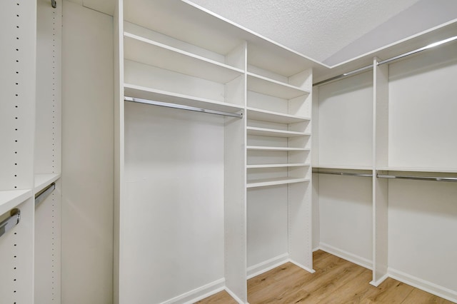 spacious closet featuring hardwood / wood-style floors