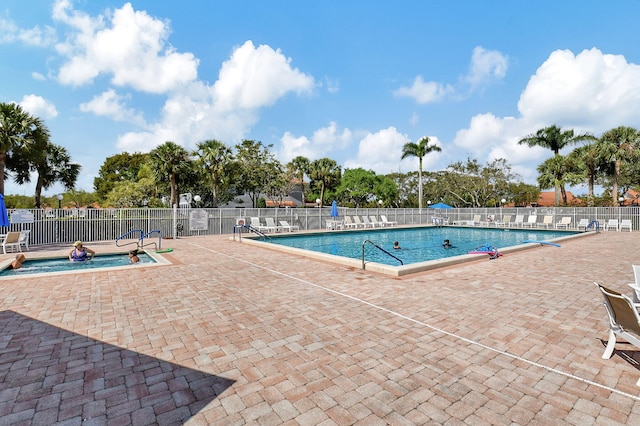 view of pool with a patio