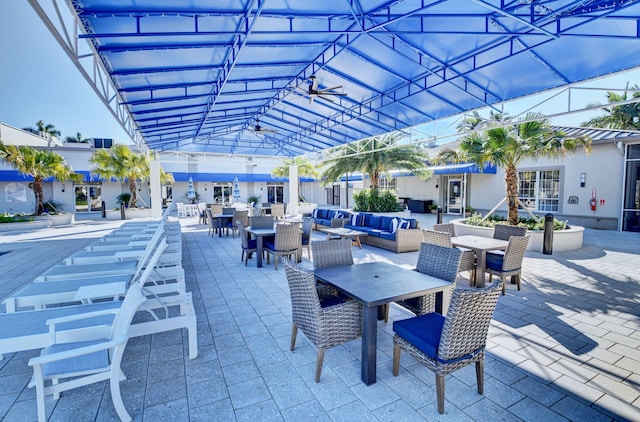 view of patio / terrace featuring an outdoor hangout area