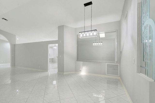 interior space with light tile patterned floors