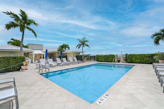 view of pool with a patio area