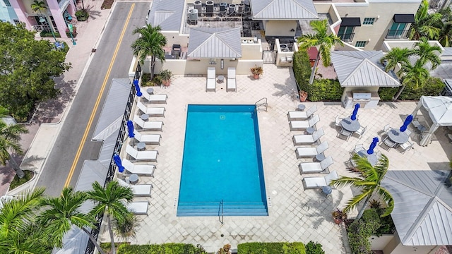 view of pool featuring a patio area