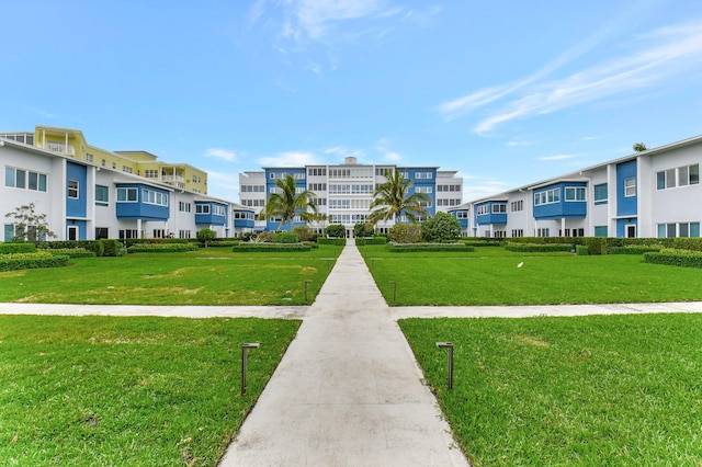 surrounding community featuring a lawn