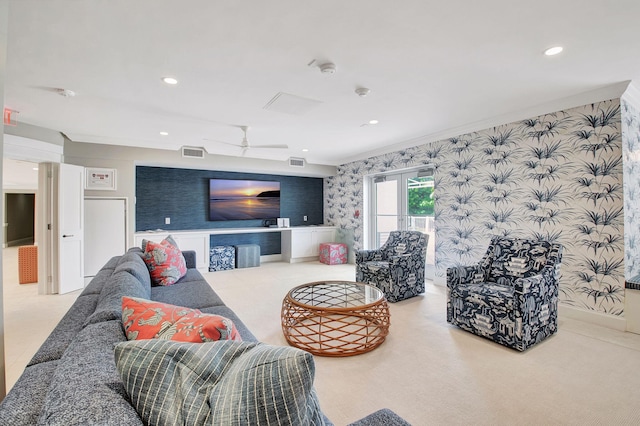 view of carpeted living room