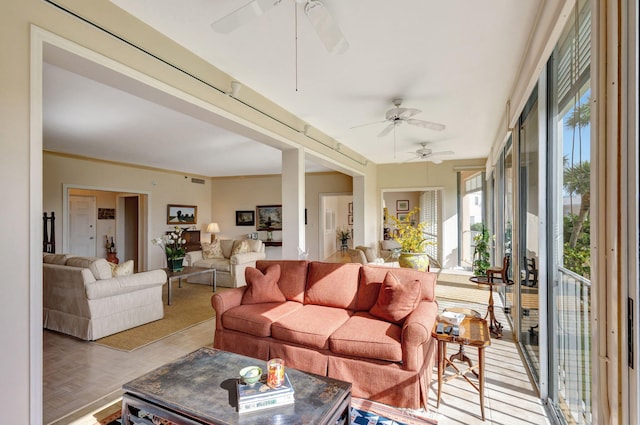 view of sunroom / solarium