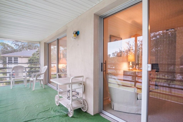 view of sunroom