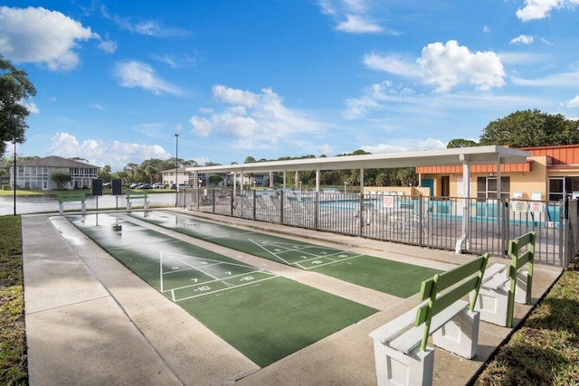 view of community featuring a swimming pool