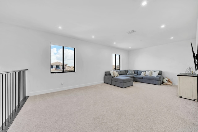 view of carpeted living room