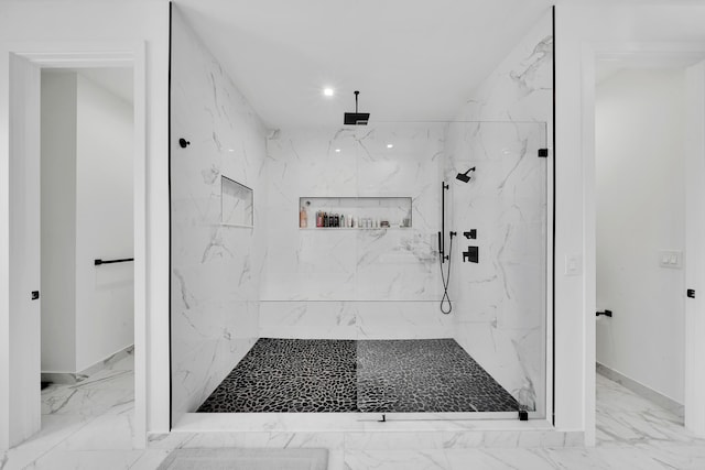 4478 SW 178th Ave Unit 4478, Miramar, FL 33029 - full bath with marble tiled flooring, a marble finish shower, and baseboards