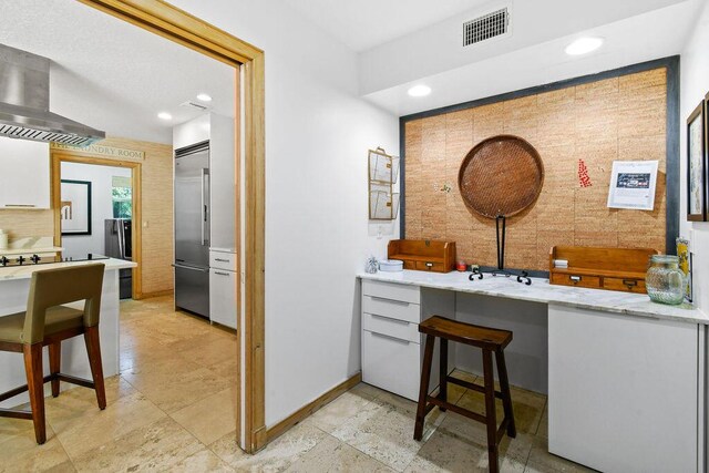 2388 Palm Harbor Dr, Palm Beach Gardens, FL 33410 - office featuring recessed lighting, baseboards, and brick wall