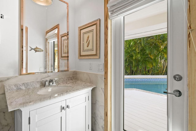 bathroom featuring vanity