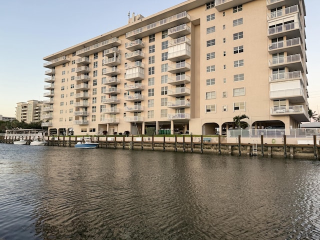 view of property featuring a water view