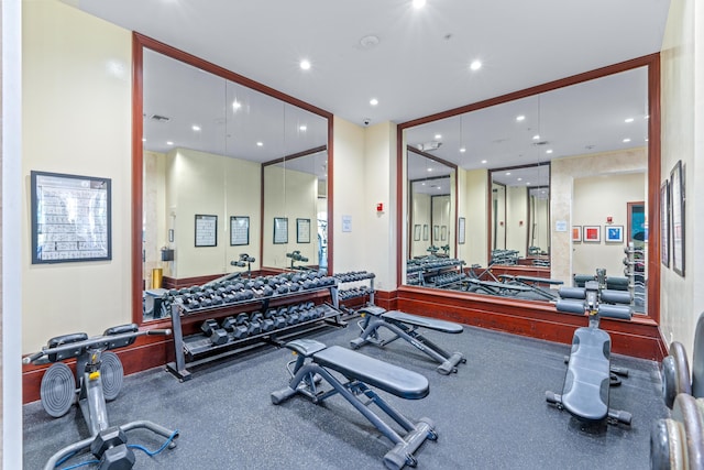 view of workout area