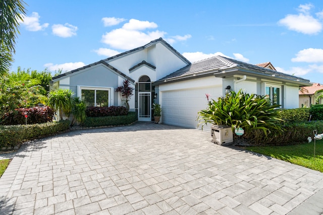 view of front of house featuring a garage