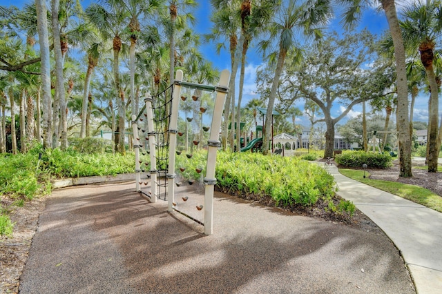 view of patio / terrace featuring a playground