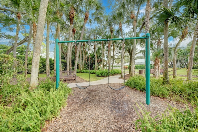 view of property's community featuring a playground