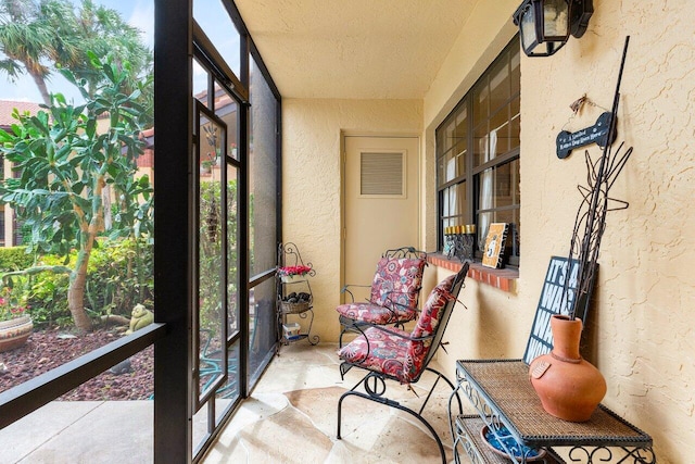 view of sunroom