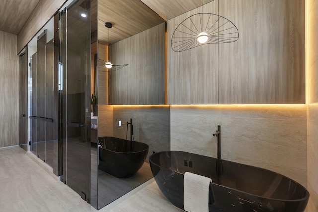 bathroom with a bath