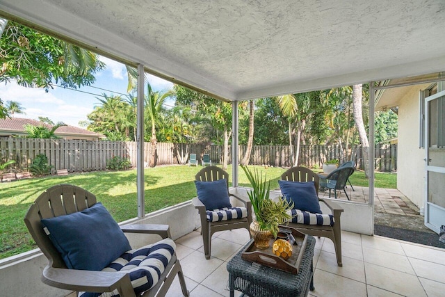 view of sunroom