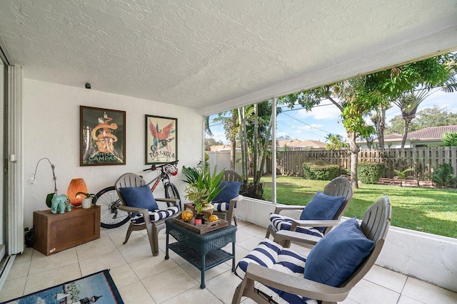 view of sunroom