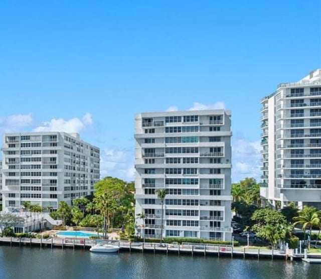 view of property featuring a water view